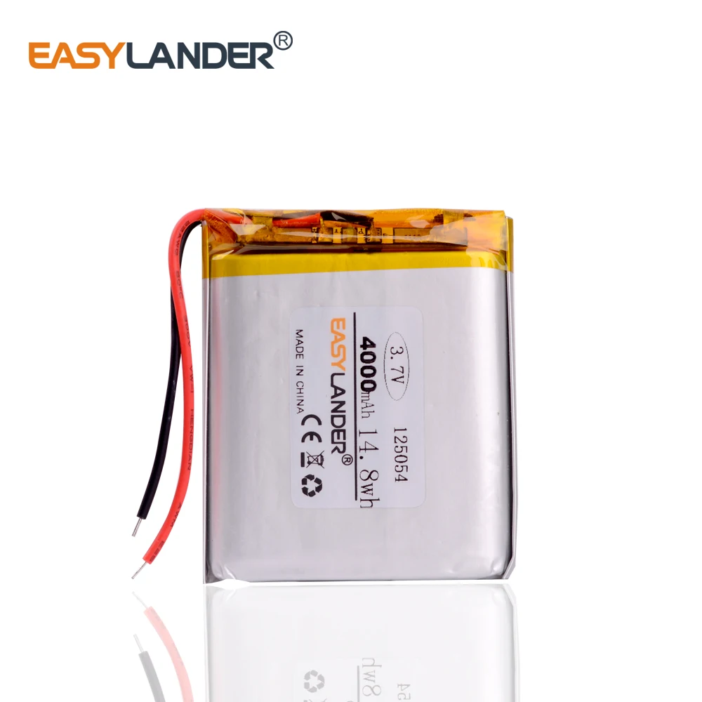 3 7 V 4000mAh 125054 литий полимерный аккумулятор MP3 MP4 навигационные инструменты