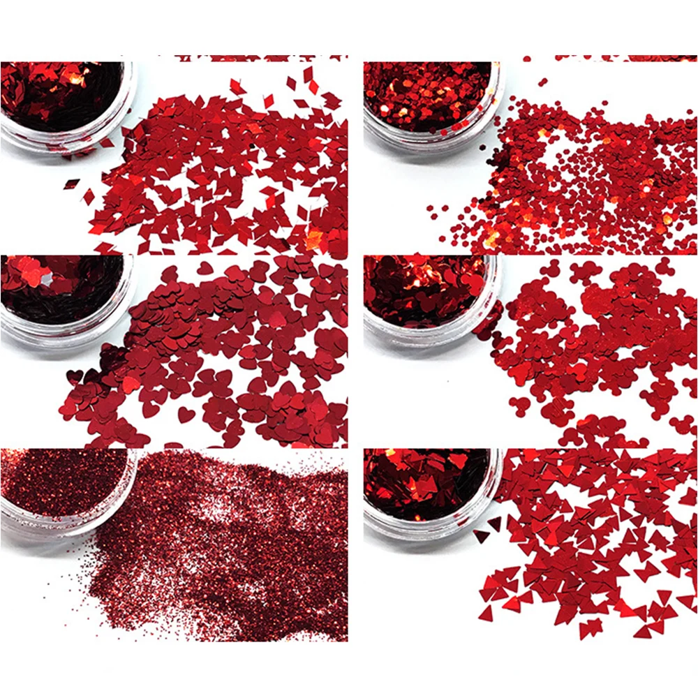 3D маникюрные Блестки для ногтей набор хлопьев акриловые наклейки блестящие на