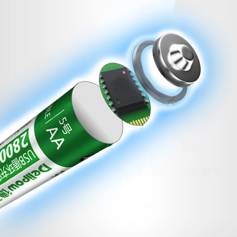 AM05 DELIPOW USB 5V 1 5 V № AA литий ионные батареи 165MAh быстрозаряжаемые батарейки высокой