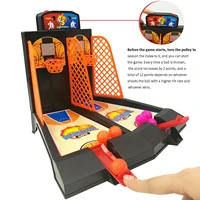 children desktop basketball game toy table basketball court easy to assemble finger basketball game toy with 6 balls kids gift