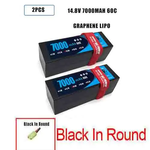 2PCS7000HARDBLACK DXF Lipo 4S аккумулятор жесткий чехол 14,8 V 7000mAh 60C 120C AKKU для 1:8 1:10 RC автомобиль E Багги Truggy Грузовик Лодка вертолет Квадрокоптер - Цвет: 2PCS7000HARDBLACK