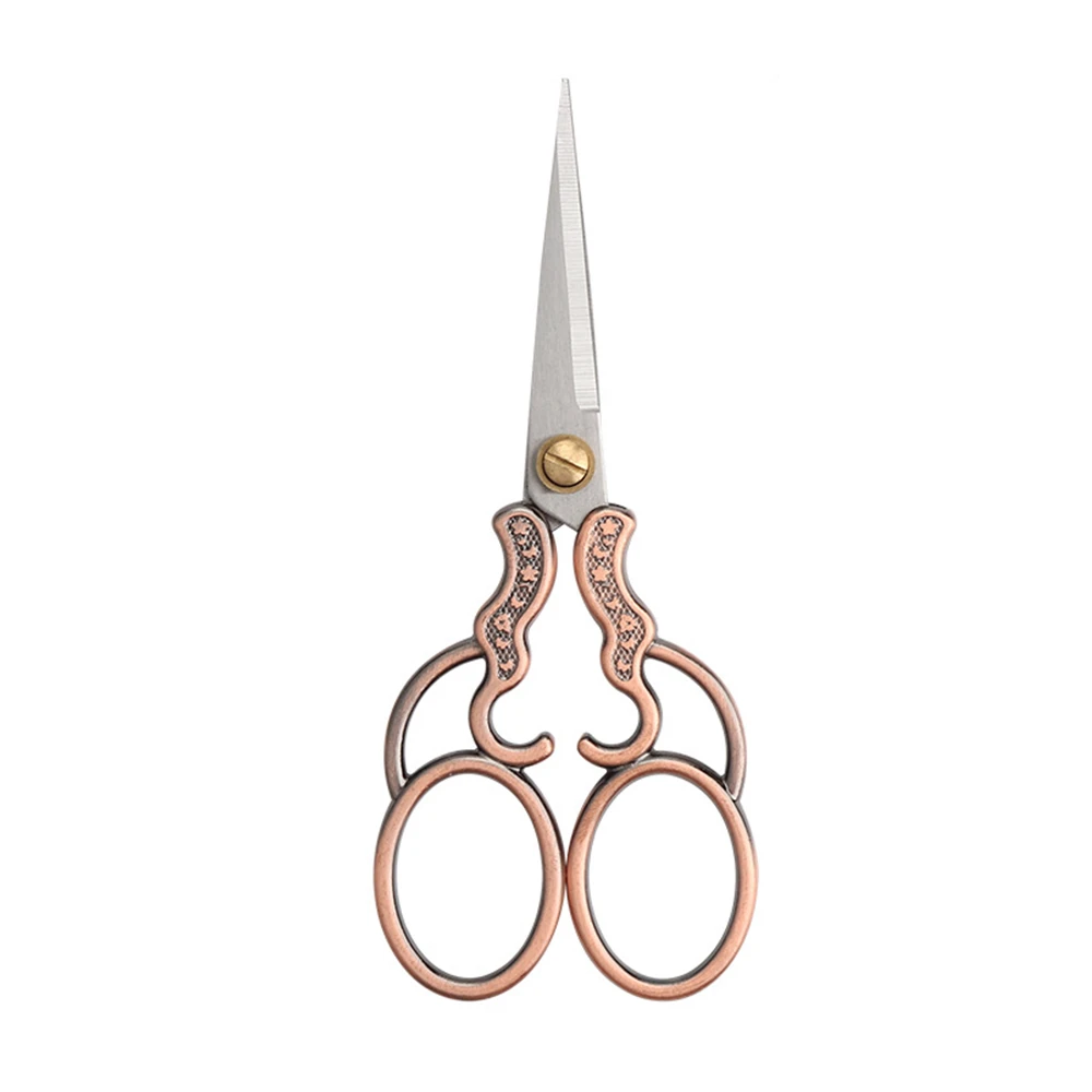 Red copper Портновские ножницы из нержавеющей стали, 1 шт., винтажные ножницы для шитья и вышивки, портняжные ножницы Tesoura De Costura Ciseaux кутюр - Цвет: Red copper