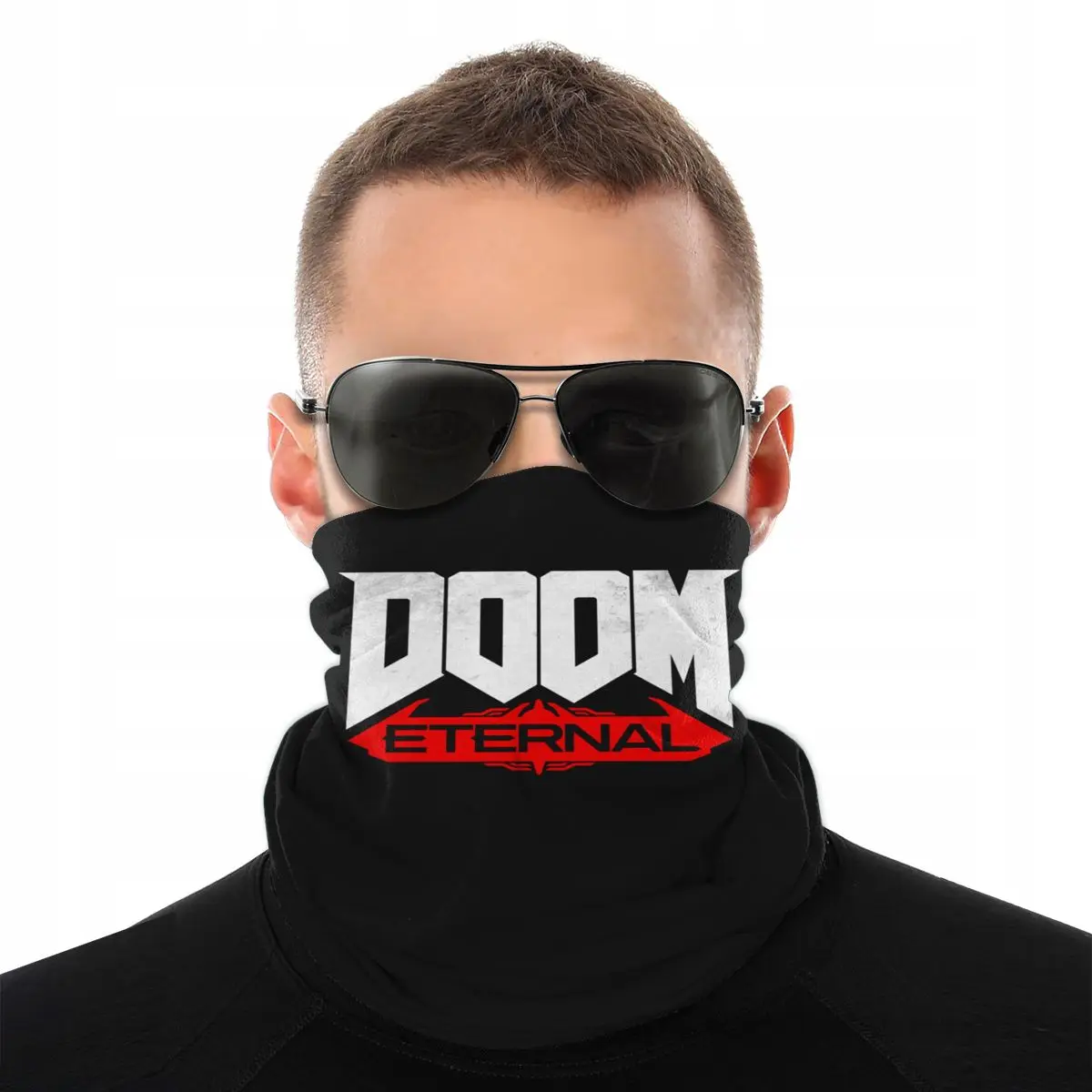Повязка на голову Doom Eternal Fan Art с логотипом шарфы маска для лица унисекс модный