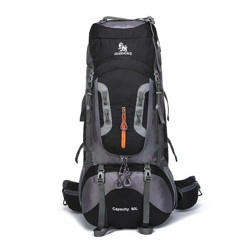 Black-80L 80L/60L походные рюкзаки для кемпинга, большая уличная сумка, рюкзак из нейлона, сверхлегкая Спортивная дорожная сумка из алюминиевого сплава, поддержка 1,65 кг - Цвет: Black-80L