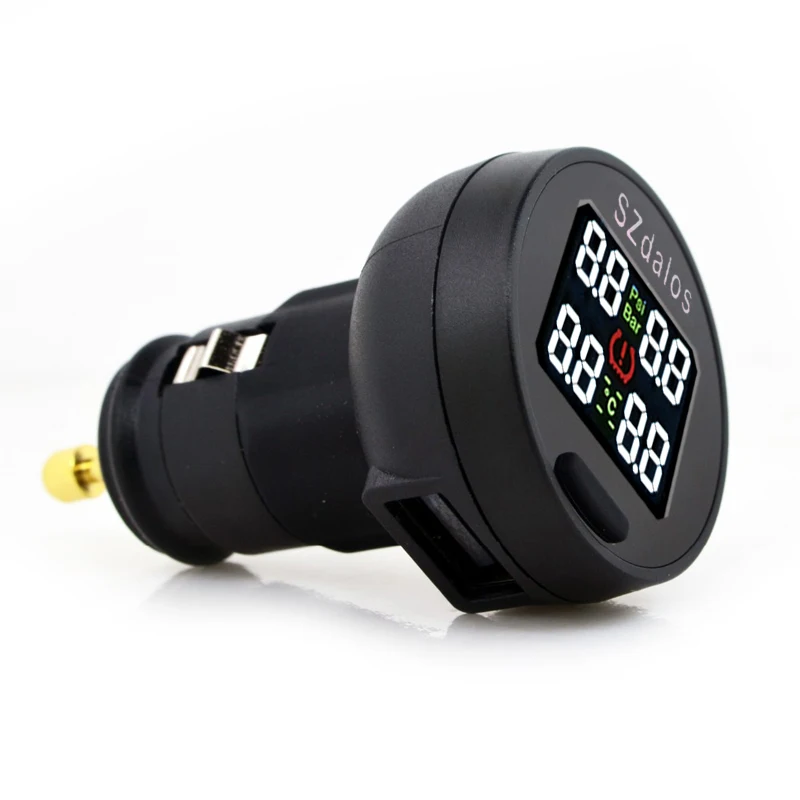$69.90 SZDALOS TP200 TPMS Car Wireless Tire Pressure Monitoring System + 4 Mini Sensors Cigarette Tyre Pressure Monitoring
