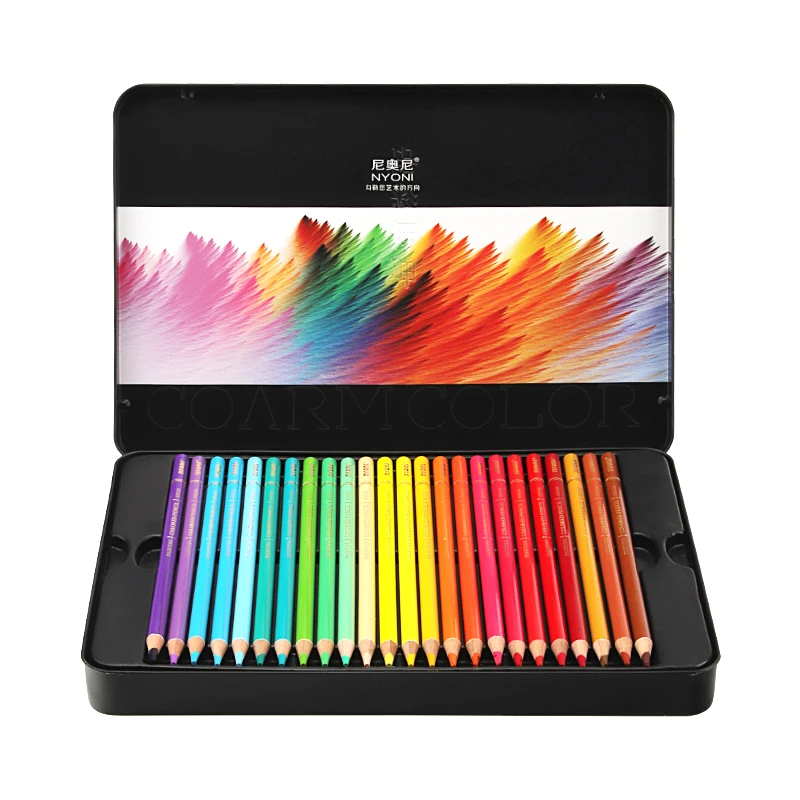 Xsyoo 120 Colors Oil Color Pencil Sketch Pencil Painting Colored Pencil Set Lron Box For Artist Drawing School Art Supplies