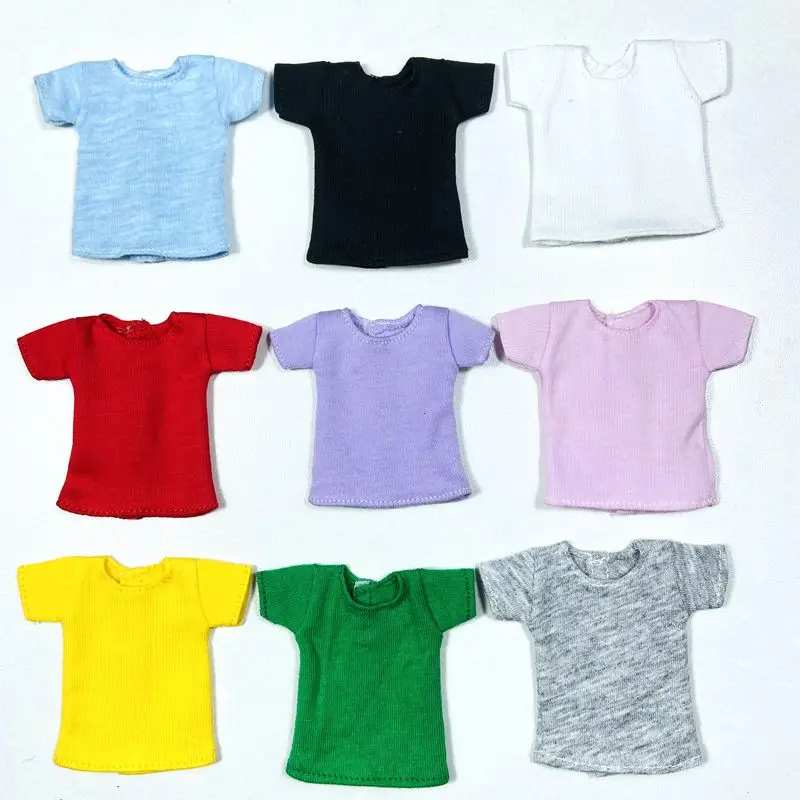 japanese dolls NEW 1PCS Blyth  Clothes  Short T-Shirt Vest Cute Base Shirt for Blyth, Barbies, Momoko, Obistu, Licca , FR 1/6 Dolls Accessories babushka doll