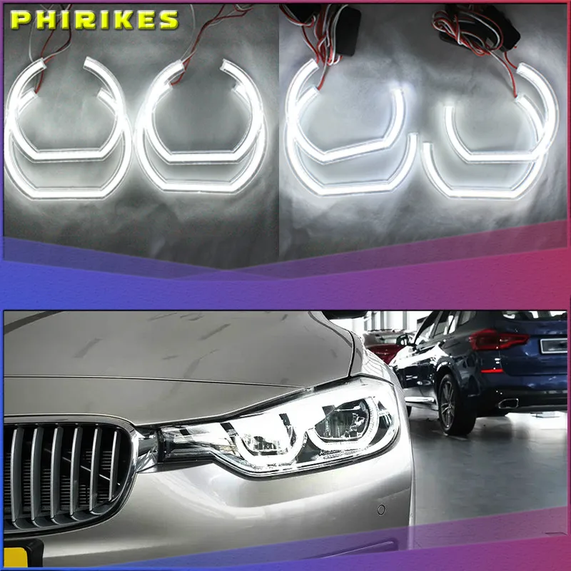 

Excellent Ultra bright DTM Style led Angel Eyes halo rings For BMW E46 M3 Coupe Convertible 1999-2006 xenon headlight