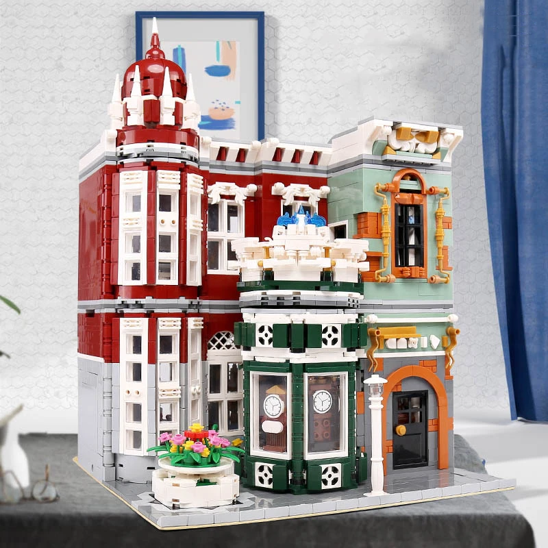 Форма KING MOC 16005 коллекционный античный магазин город улица вид строительные блоки