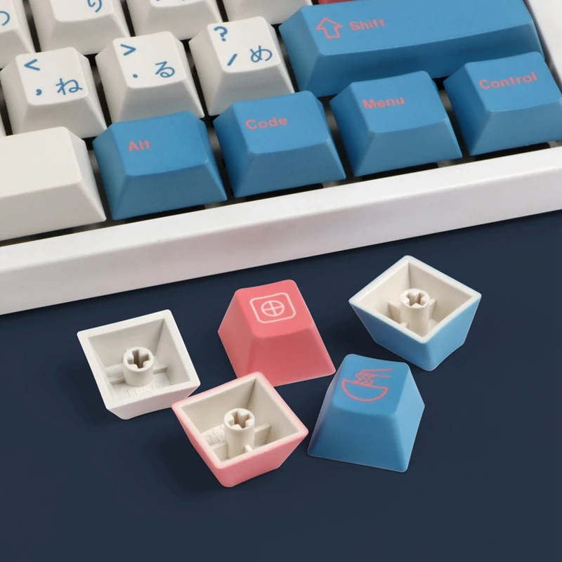 

112-Key Bento 5-Sided Sublimation Thickened PBT Keycaps Stepped Opaque Characters, Good Press Keycaps