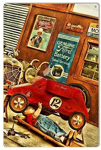 

Personalized Design of tin Sign,8" x 12",Grumps Service St Shop Retro Bar Cafe Store Home Yard Metal Sign Wall Decor