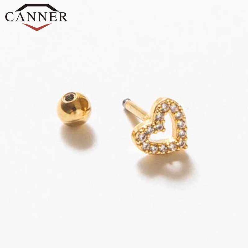 Женские серьги-гвоздики CANNER серьги из настоящего стерлингового серебра 100% пробы