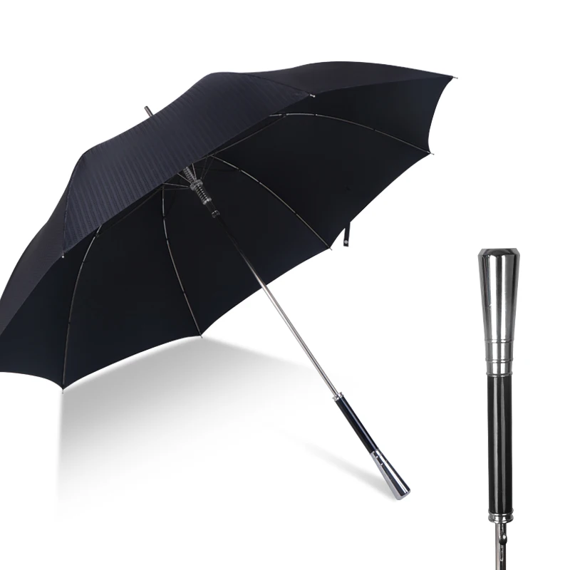 Economici Retro Nero Ombrello Parasole Automatico Lungo Di Affari Golf Ombrellone Ombrellone Antivento Degli Uomini Sombrillas Parasole BY50LU