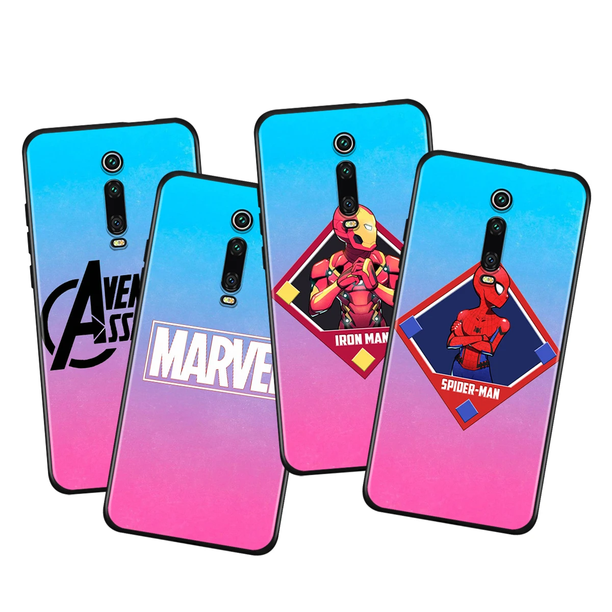 

Avengers superhero Silicone Cover For Xiaomi Redmi K40 Gaming K30i K30T K30S K30 Ultra K20 10X Pro Black Phone Case