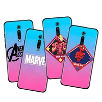 avengers superhero silicone cover for xiaomi redmi k40 gaming k30i k30t k30s k30 ultra k20 10x pro black phone case