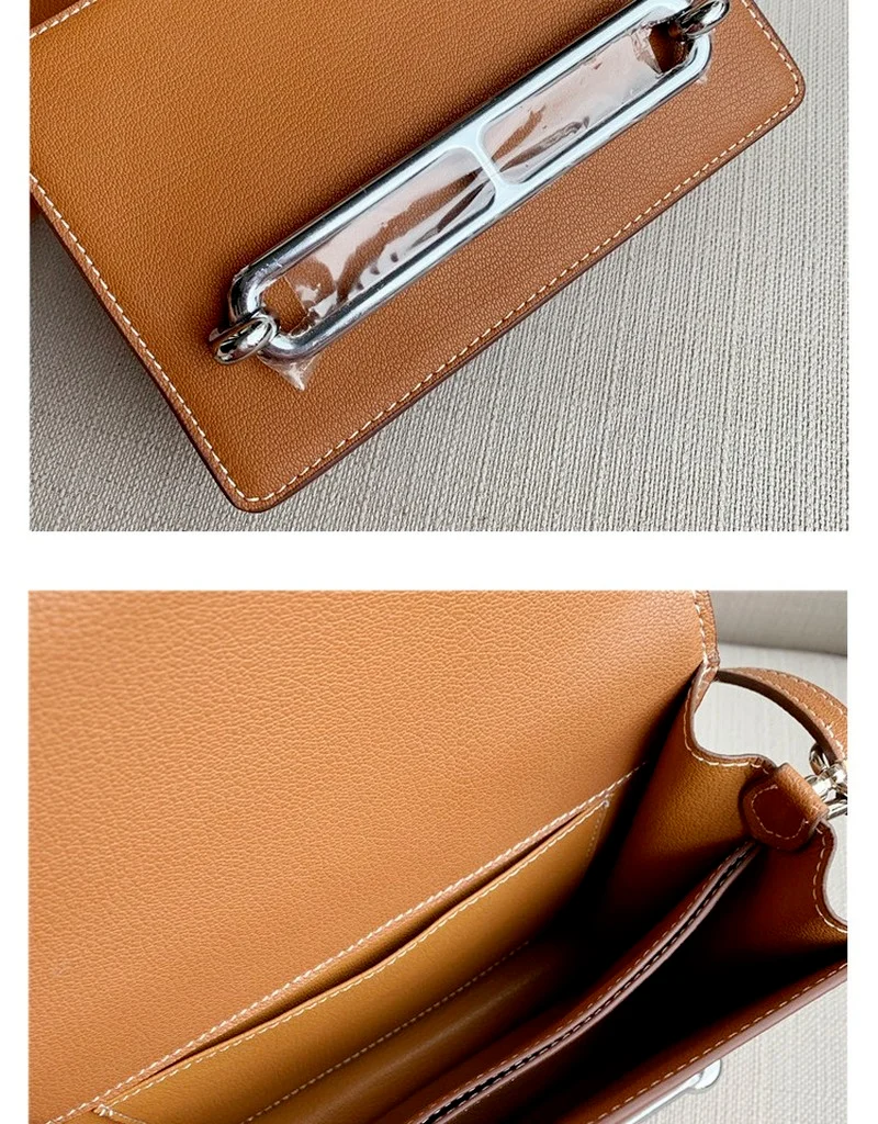 

same leather pig nose bag leather women's bag spring and summer organ bag small bag single shoulder slant span small square bag