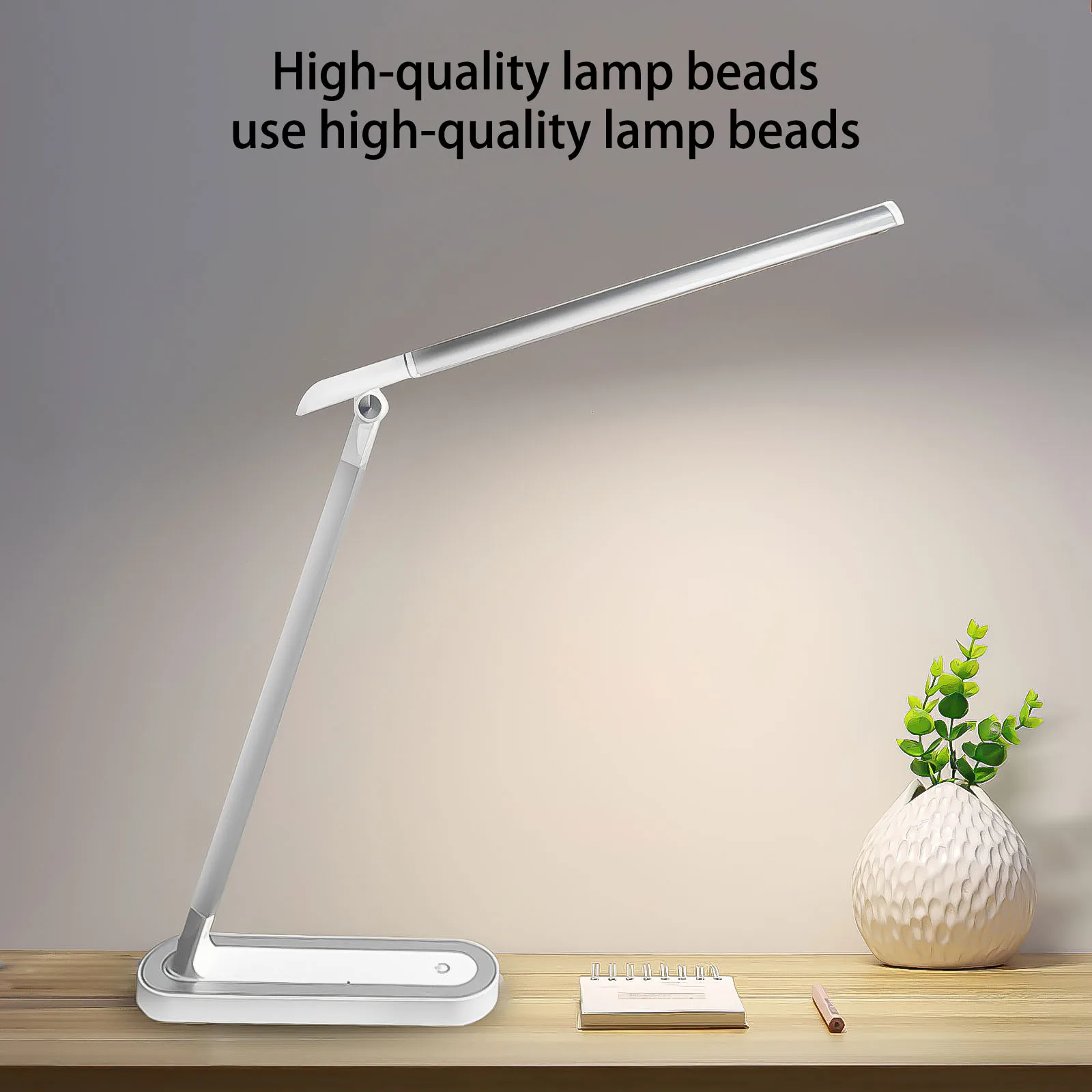 

Светодиодная настольная лампа, регулируемый складной USB светильник для защиты глаз, сенсорный выключатель, детский ночсветильник для умног...