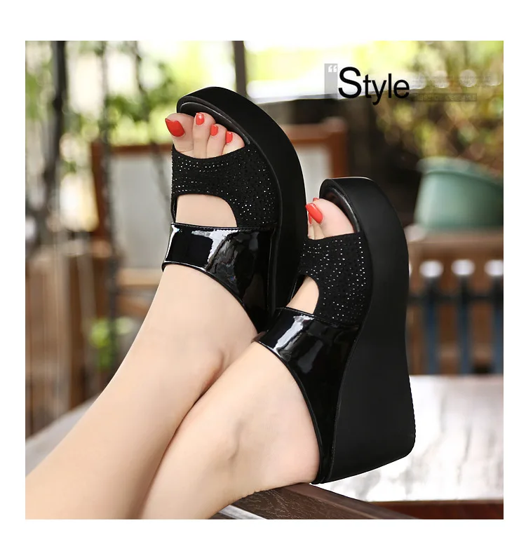 

Latform Wedges Slippers Women Sandals 2021 New Female Shoes Fashion Heeled Shoes Casual Summer Slides Slippers Women