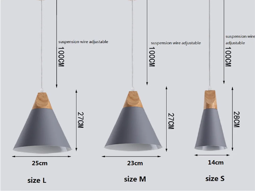 Подвесной светильник Макрон алюминиевый деревянный минималистичный