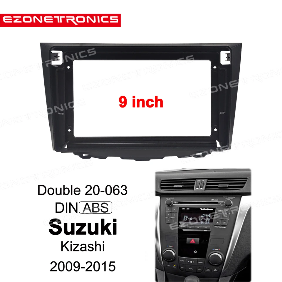 

1din 2Din Car DVD Only Frame Audio Fitting Adaptor Dash Trim Kits Facia Panel 9inch For Suzuki Kizashi 2009-2015 Radio Player