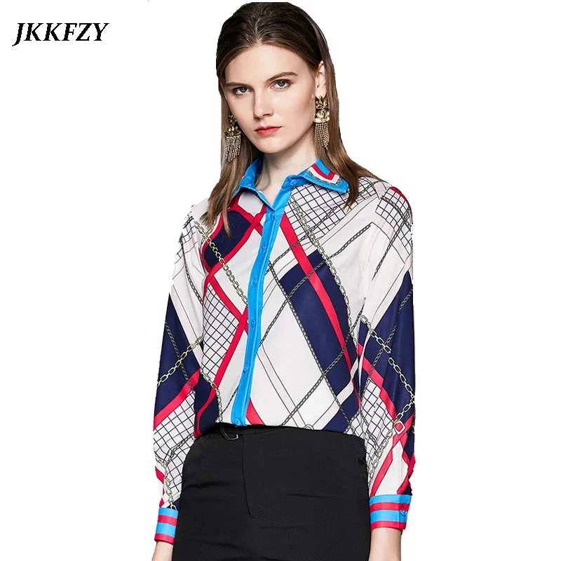 Роскошная женская длинная свободная винтажная блузка с отложным воротником