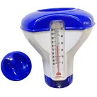 Плавающий дозатор для бассейнов, плавающий аппликатор для химической воды, хлорный бромин, для спа-ванн, с термометром