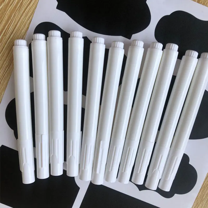 

6/12Pcs/Set White Liquid Chalk Erasable Pen Marker For Glass Windows Electronic Blackboard Chalkboard Window White Pen
