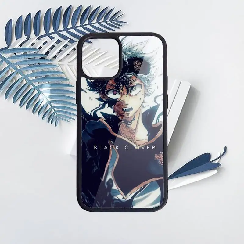 

Dark Black Clover Anime Phone Case PC for iPhone 11 12 pro XS MAX 8 7 6 6S Plus X 5S SE 2020 XR Luxury brand shell funda