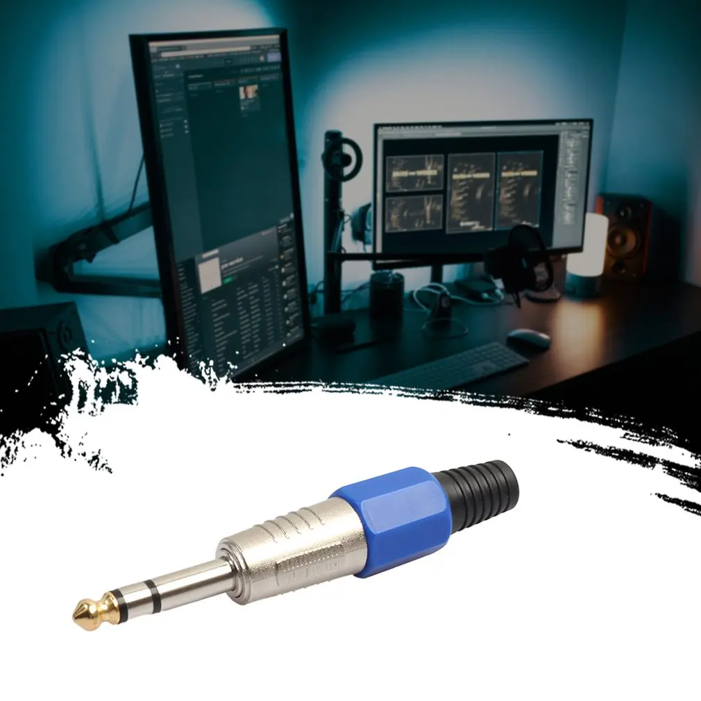 6 35 мм стерео микрофон кабель для подключения к сети Позолоченный разъем