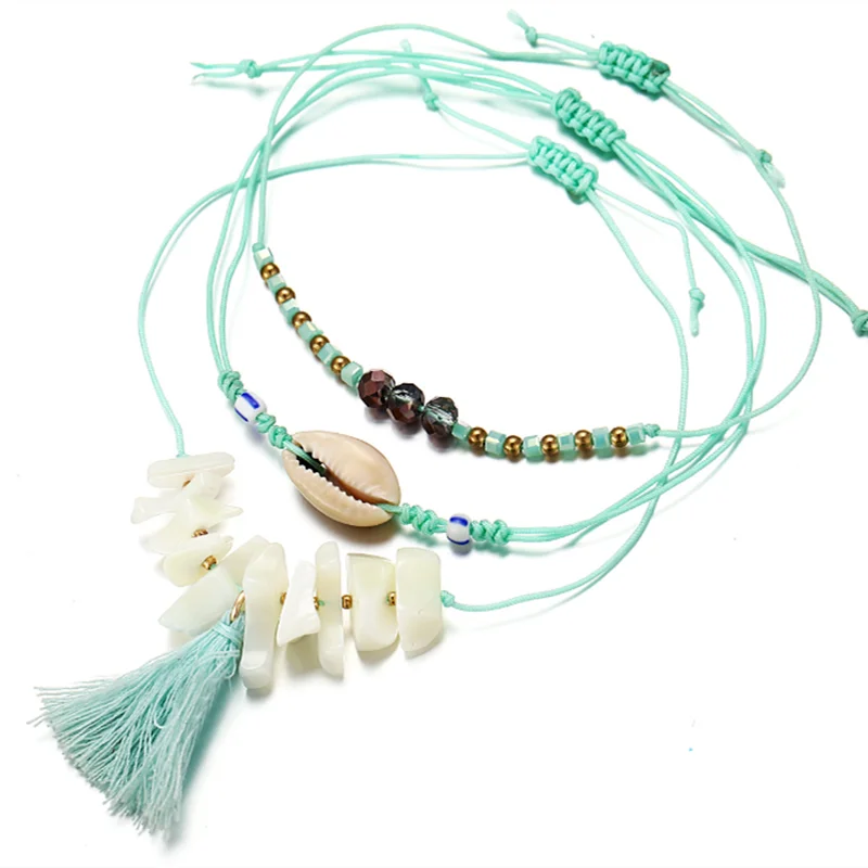 

2021 New Shell Tassel Bracelet Set for Women Fashion Jewelry