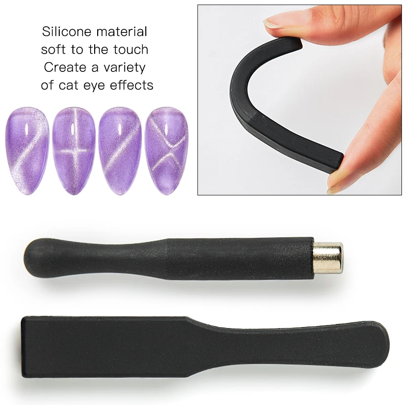 

1 Pcs Silicone Magnet Stick Strong Effect Magnetic Board for 9D Cat Eyes UV Gel Polish 3D Line Strip DIY Magnetic Nail Tools