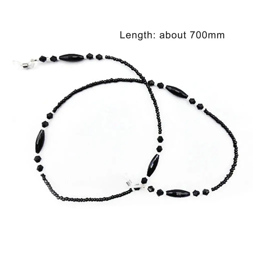 

Black Acrylic Beads Eyeglass Chains Anti-slip Chains Eyewear Cord Holder Neck Strap Reading Glasses Rope