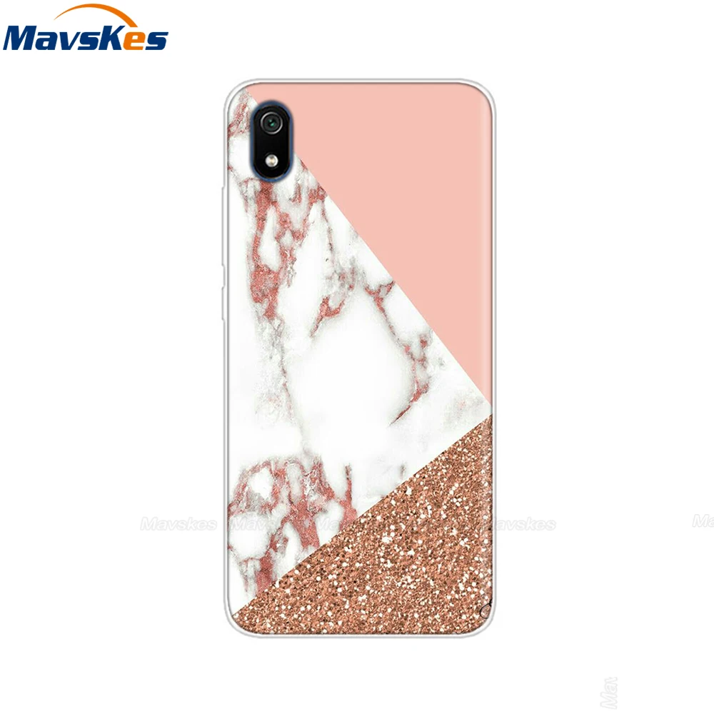 for Redmi 7A Case Painted Soft Silicone Phone Case for Xiaomi Redmi 7A Bumper Back Cover TPU Funda Shells for Redmi7A 7 A Coque