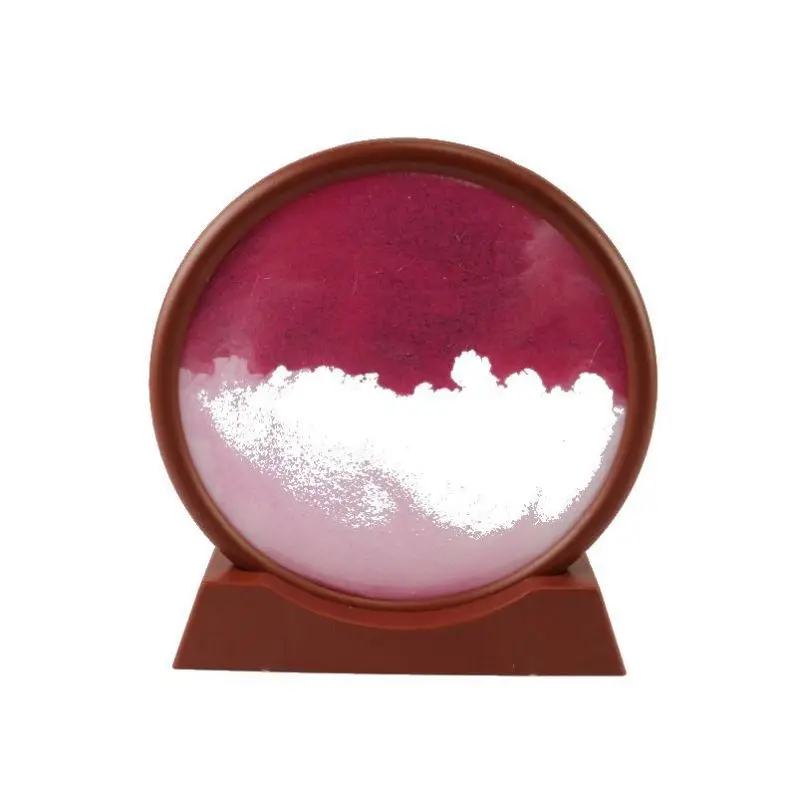 

Creative 3D Hourglass with Shelf Deep Sea Sandscape Quicksand Painting Moving Sand Art Picture Home Decor Desk Decorations