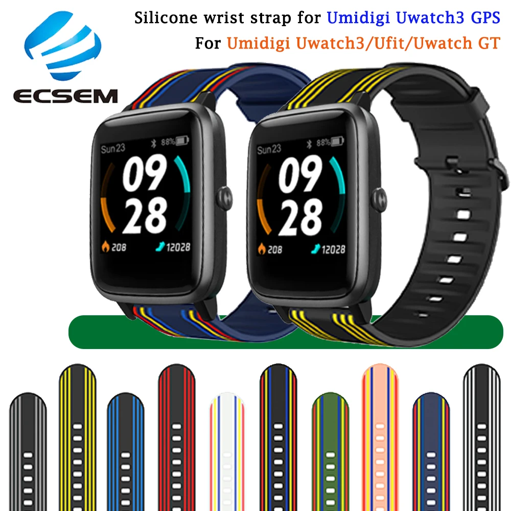 Ремешок для смарт-часов Umidigi Uwatch3 GPS Ufit, сменный мягкий браслет  для Umidigi Uwatch GT | Электроника | АлиЭкспресс