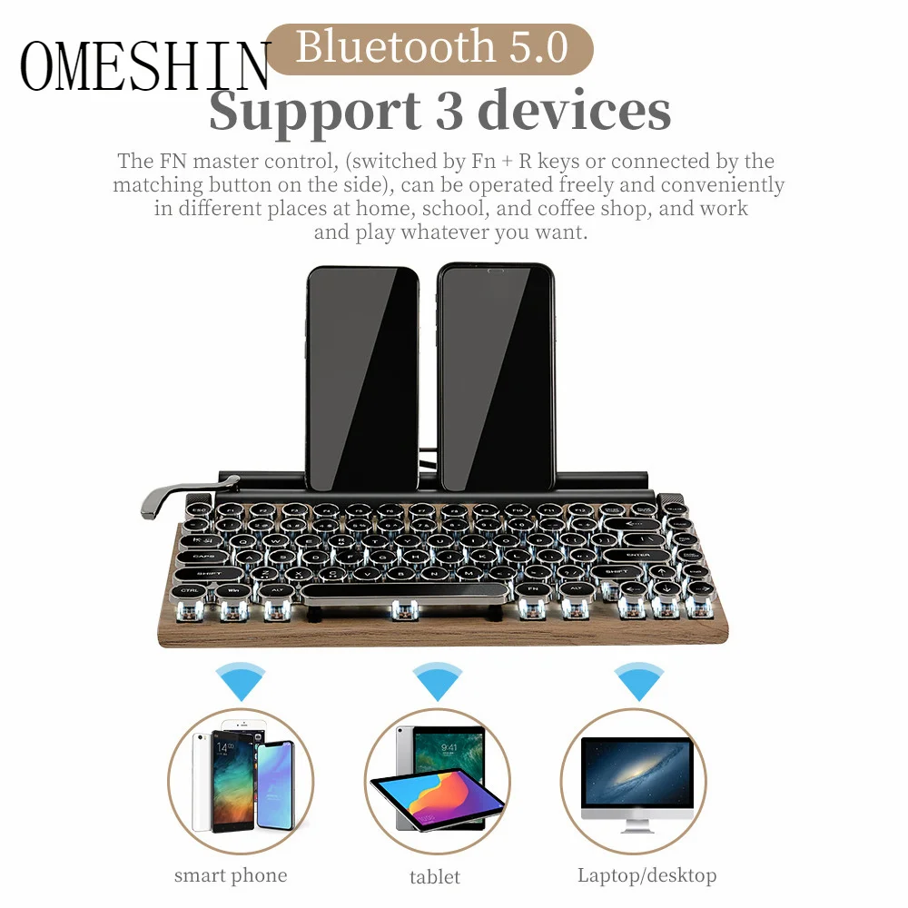Mechanical Keyboard Dot Retro Typewriter Gaming Wireless Bluetooth | Компьютеры и офис