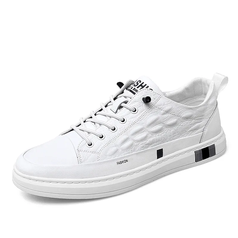 

Korean Style Trendy Shoes with Crocodile Pattern Men Casual Shoes Comfortable Flat Men Oxford Lace-up Sneakers for Men Sneaker *