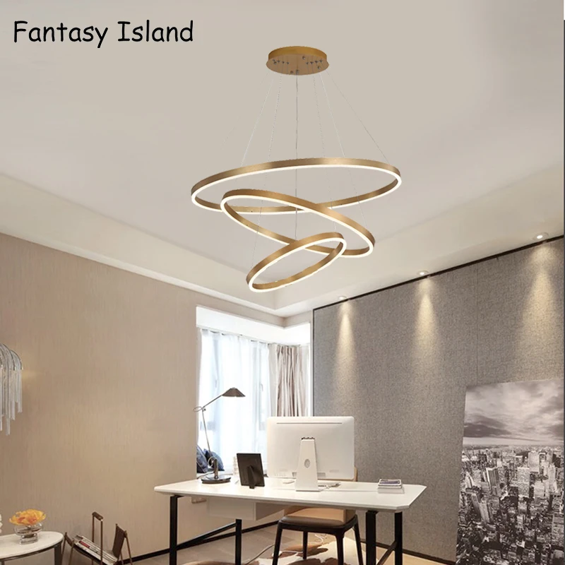 

20 40 60 80 100cm Rings Modern LED Ceiling Lights Living Dining room Kitchen Lustre Led Hanging Ceiling Lamp Lighting Fixtures