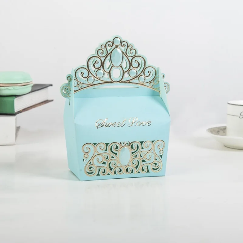 

Newest Crown Candy Box Bag Wedding Favors and Gift Bags Baptism Baby Shown Birthday Event Party Supplies For Guest