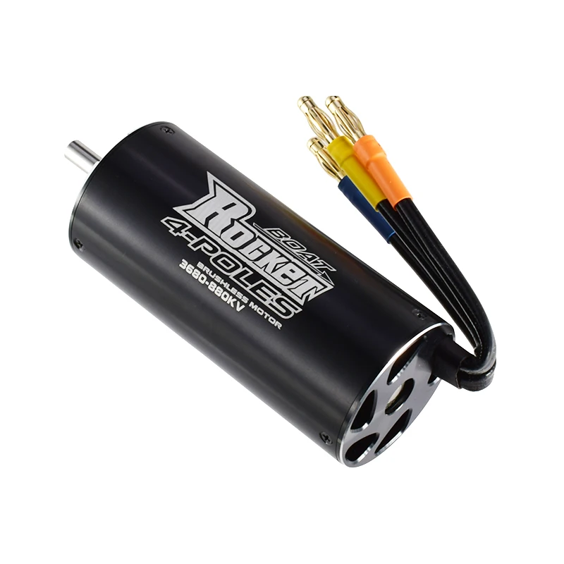 Rocket 3680 880KV 4 полюса 5 мм вал Диаметр бесщеточный двигатель для 800-1000mm RC лодка -