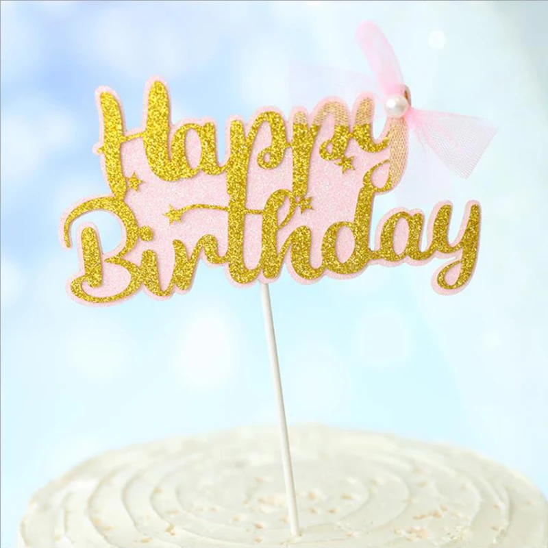 Украшение для торта на день рождения 1 шт. блестящий бант любовь пентаграмма