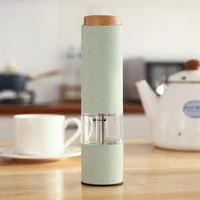 automatic salt pepper grinder electric wheat straw mill for pepper spice kitchen grinding gadgets