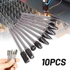 Набор насадок для дрели, комплект из 10 насадок из карбида вольфрама, с круглым хвостовиком 3 мм, для шлифовки и резьбы по дереву