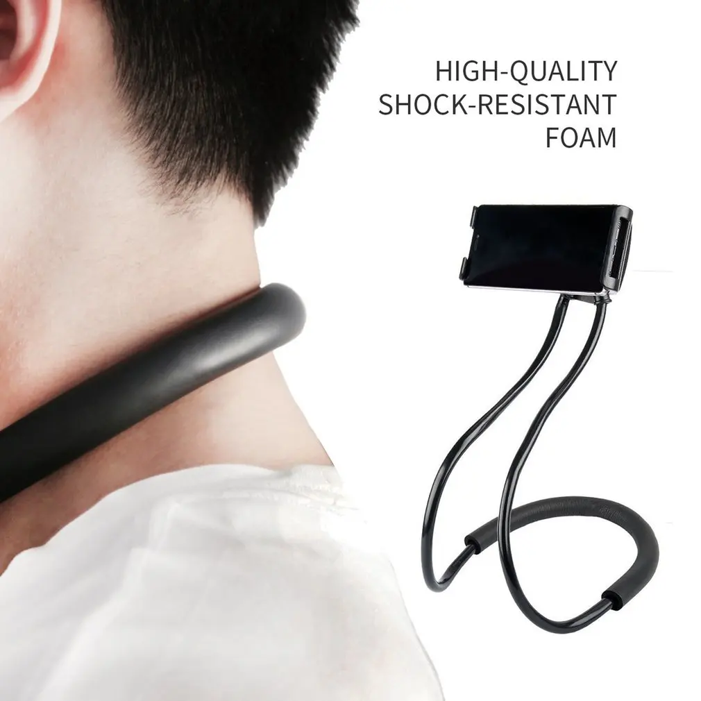 mobile phone holder hanging neck lazy mobile phone holder accessory smart phone universal flexible 360 degree mobile phone holde free global shipping