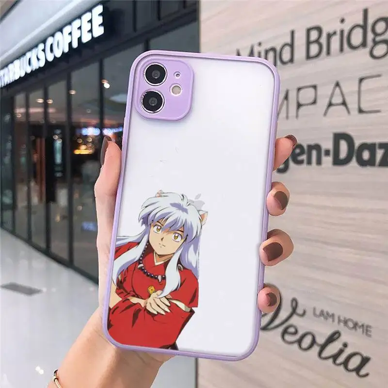 

Inuyasha anime manga luxury Phone Case shell matte transparent For iphone 7 8 11 12 plus mini x xs xr pro max cover