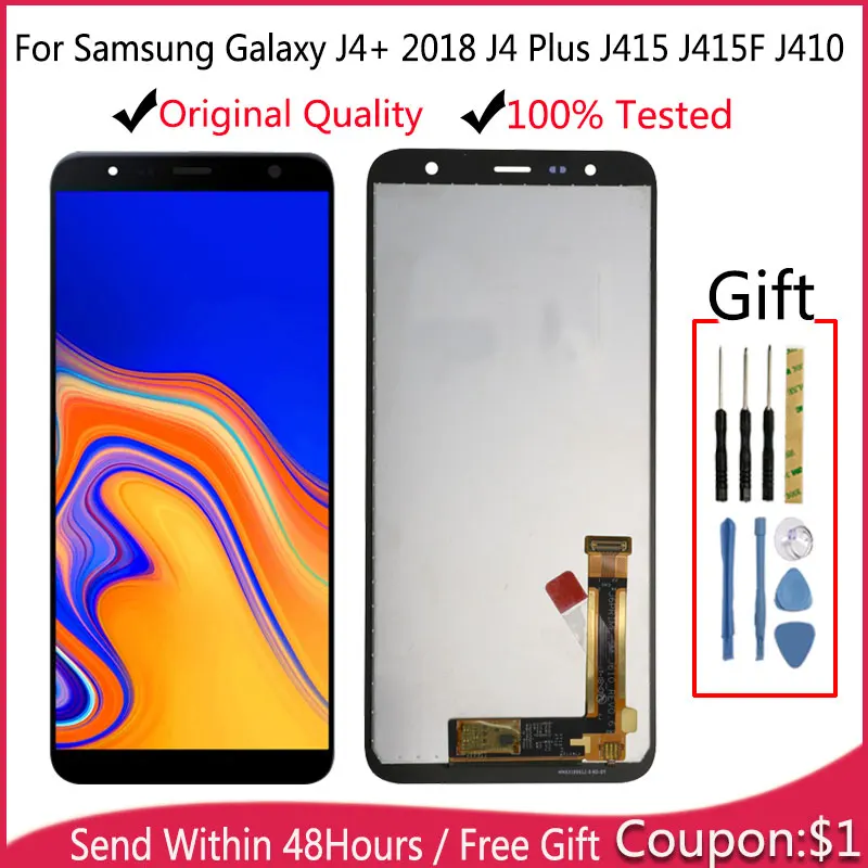 Оригинальный ЖК-дисплей 6 0 дюйма для Samsung Galaxy J4 + 2018 Plus J415 J415F J410 сенсорный в сборе |