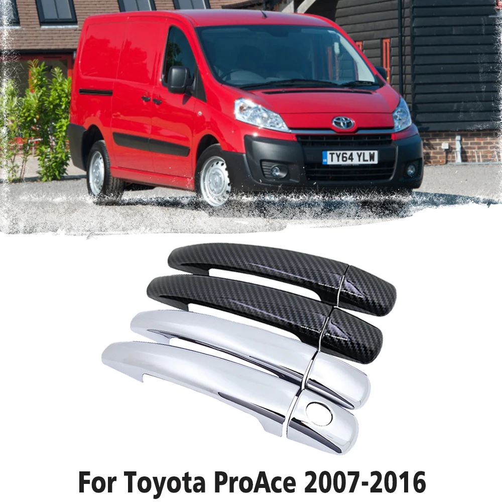 Черные автомобильные ручки из углеродного волокна или хромированные дверные АБС