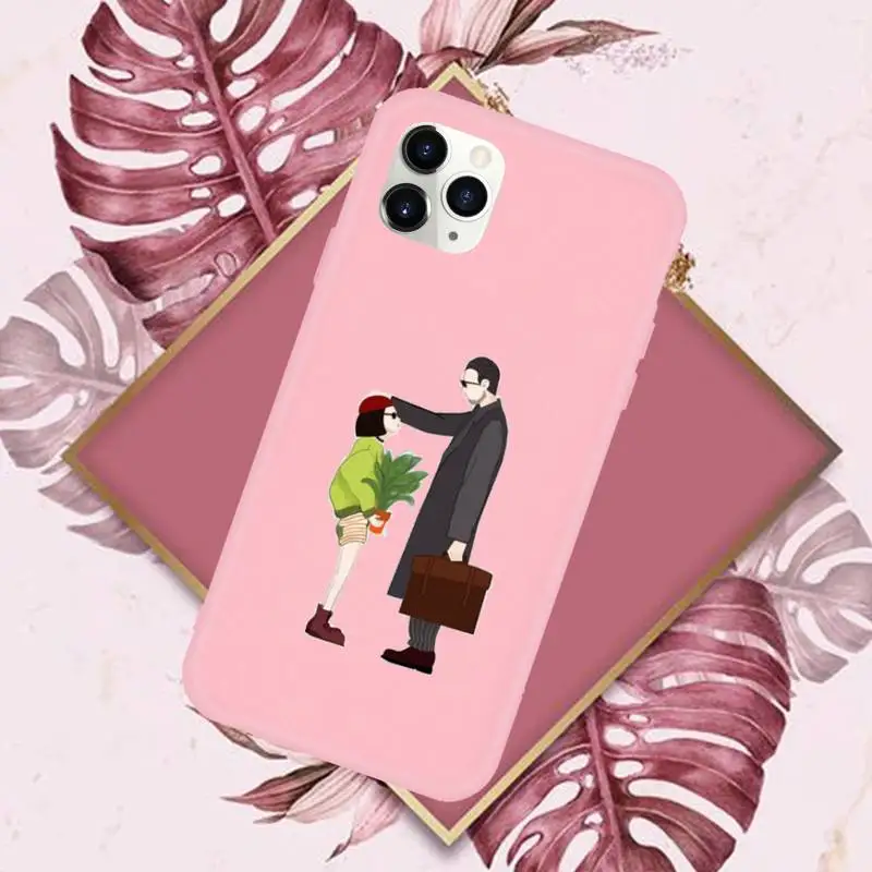 

Leon Matilda Natalie Portman Phone Case Candy Color for iPhone 6 7 8 11 12 s mini pro X XS XR MAX Plus
