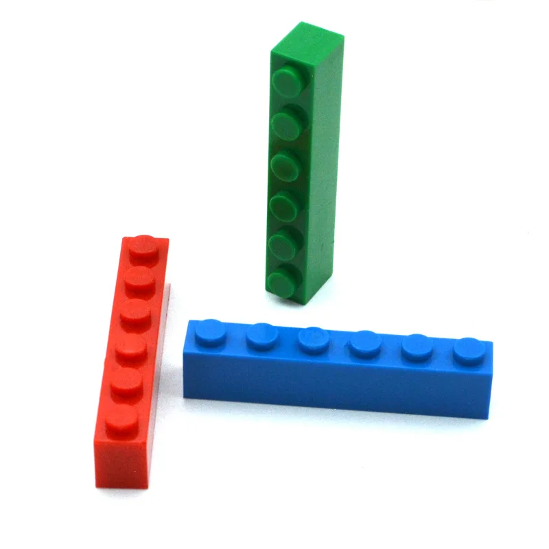 

100g/pack Bulk Parts 1x6 Thick Bricks Building Blocks Plastic Plate MOC Figure Model Assemble Educational Toys for Children 3009