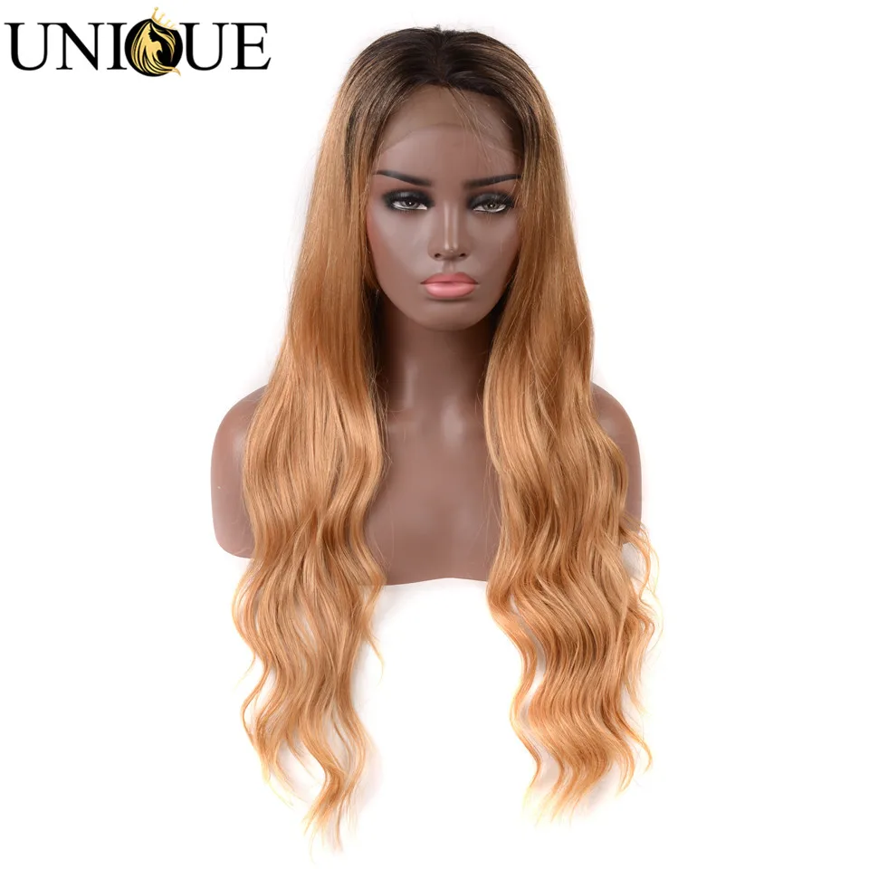 Unique Brazilian 13x4 Body Wave Lace Front Wigs 130% 150% Medium Ratio 8&quot-24&quot Wig Pre Plucked Remy Human Hair 1B/27 | Шиньоны и